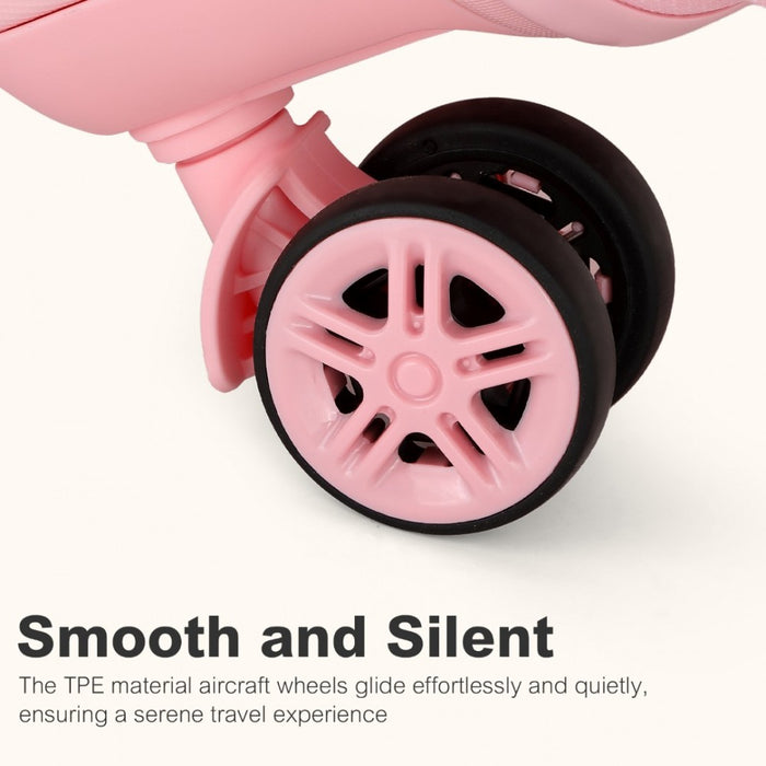 Expandable Lightweight ABS+PC Hard Shell Check-In Suitcase with TSA Lock – 28-Inch – Pink