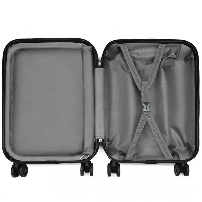 ABS Cabin Carry-On Suitcase with Secure Combination Lock – 20-Inch – Black
