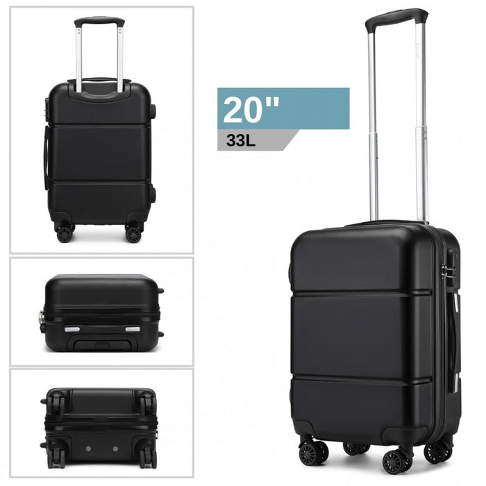 ABS Cabin Carry-On Suitcase with Secure Combination Lock – 20-Inch – Black