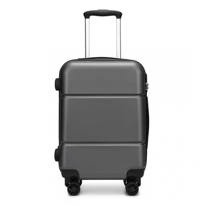 ABS Cabin Carry-On Suitcase with Secure Combination Lock – 20-Inch – Grey and Black