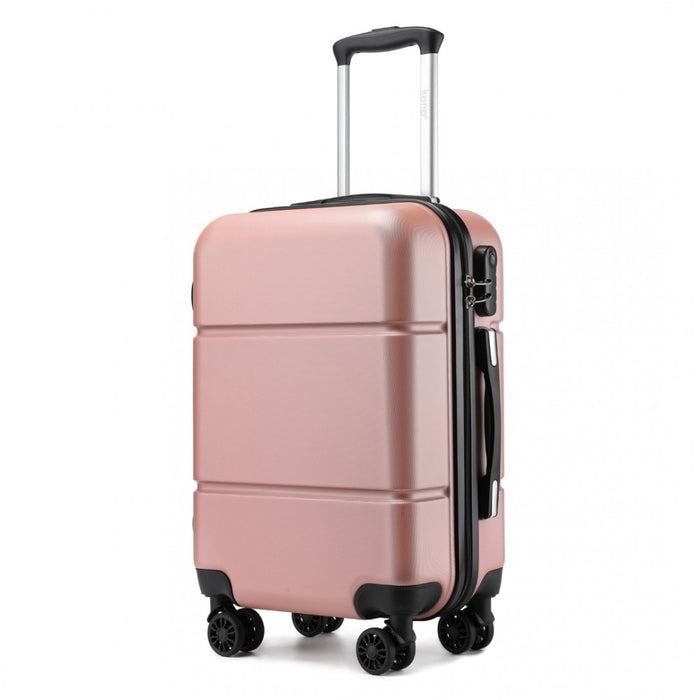 ABS Cabin Carry-On Suitcase with Secure Combination Lock – 20-Inch – Nude and Black