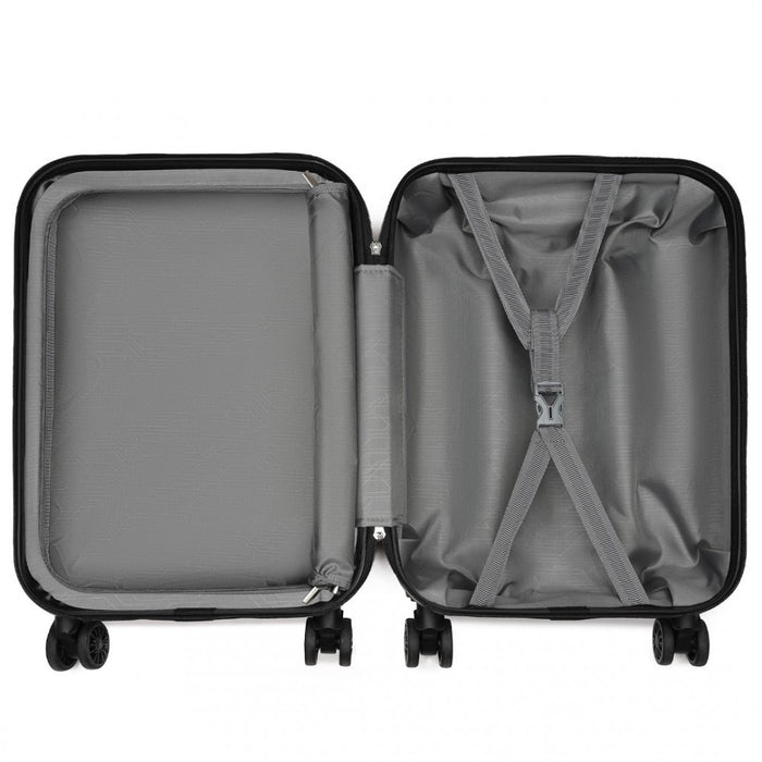 ABS Cabin Carry-On Suitcase with Secure Combination Lock – 20-Inch – Nude and Black