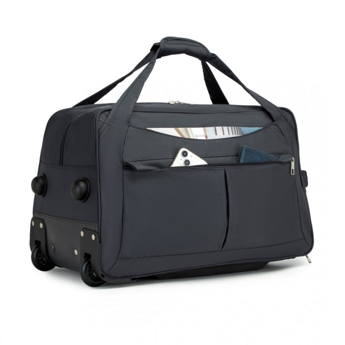 Folding Travel Trolley Bag with Enhanced Features and Multi Compartment – Grey