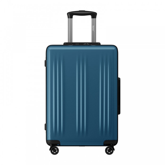 ABS+PC Hard Shell Medium Check-In Luggage with 360° Silent Spinner Wheels – 24-Inch – Navy