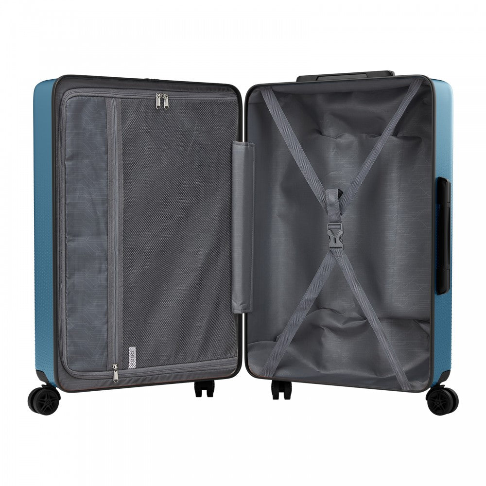 3-Piece ABS+PC Hard Shell Luggage Set with TSA Lock and 360° Silent Spinner Wheels – Navy