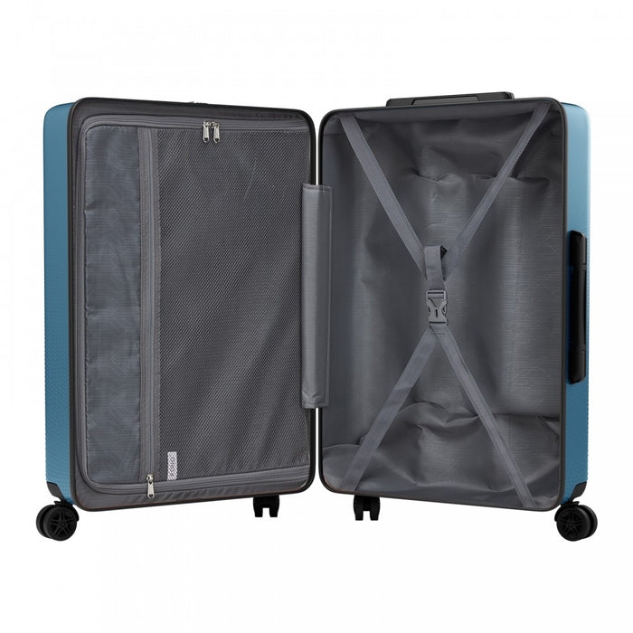 3-Piece ABS+PC Hard Shell Luggage Set with TSA Lock and 360° Silent Spinner Wheels – Navy
