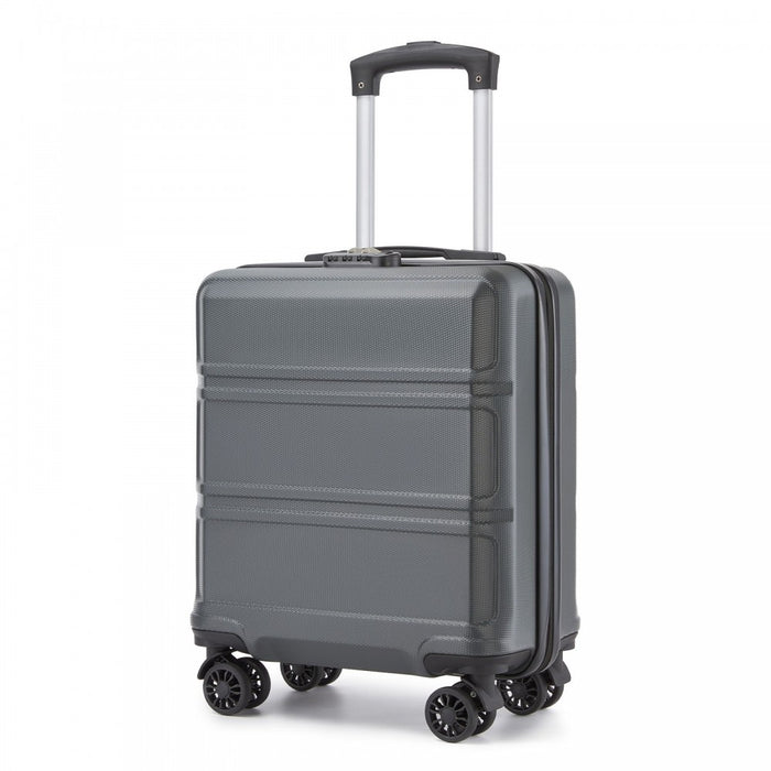 ABS Hard Shell Under-Seat Cabin Suitcase with Spinner Wheels – 16-Inch – Grey