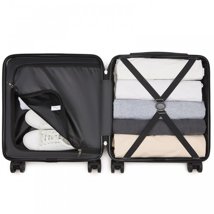 ABS Hard Shell Under-Seat Cabin Suitcase with Spinner Wheels – 16-Inch – Navy