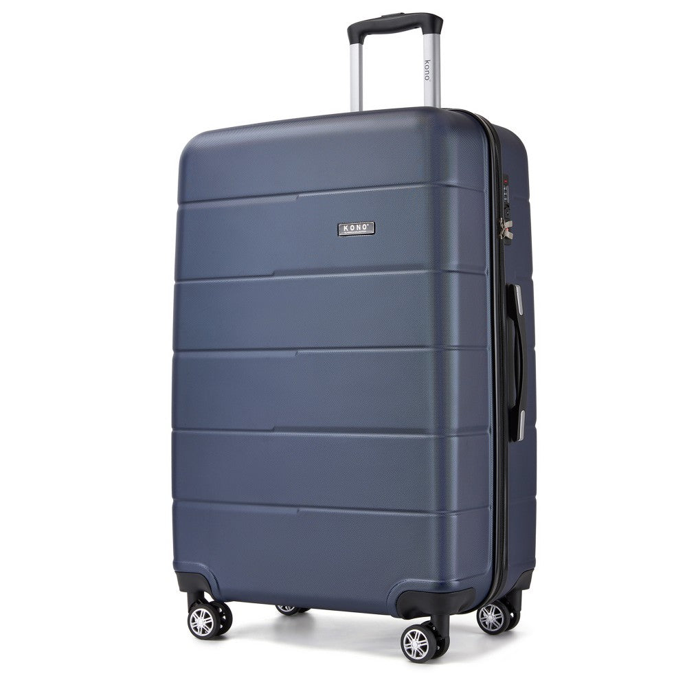 PC Hard Shell Suitcase, Large Check-In Luggage with Organised Interior – 28-Inch – Navy and Black