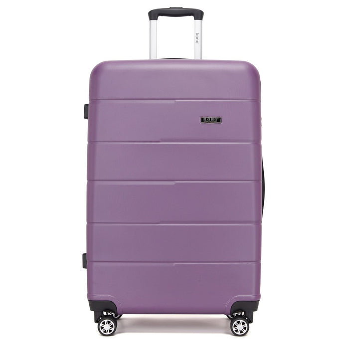 PC Hard Shell Suitcase, Large Check-In Luggage with Organised Interior – 28-Inch – Purple and Black