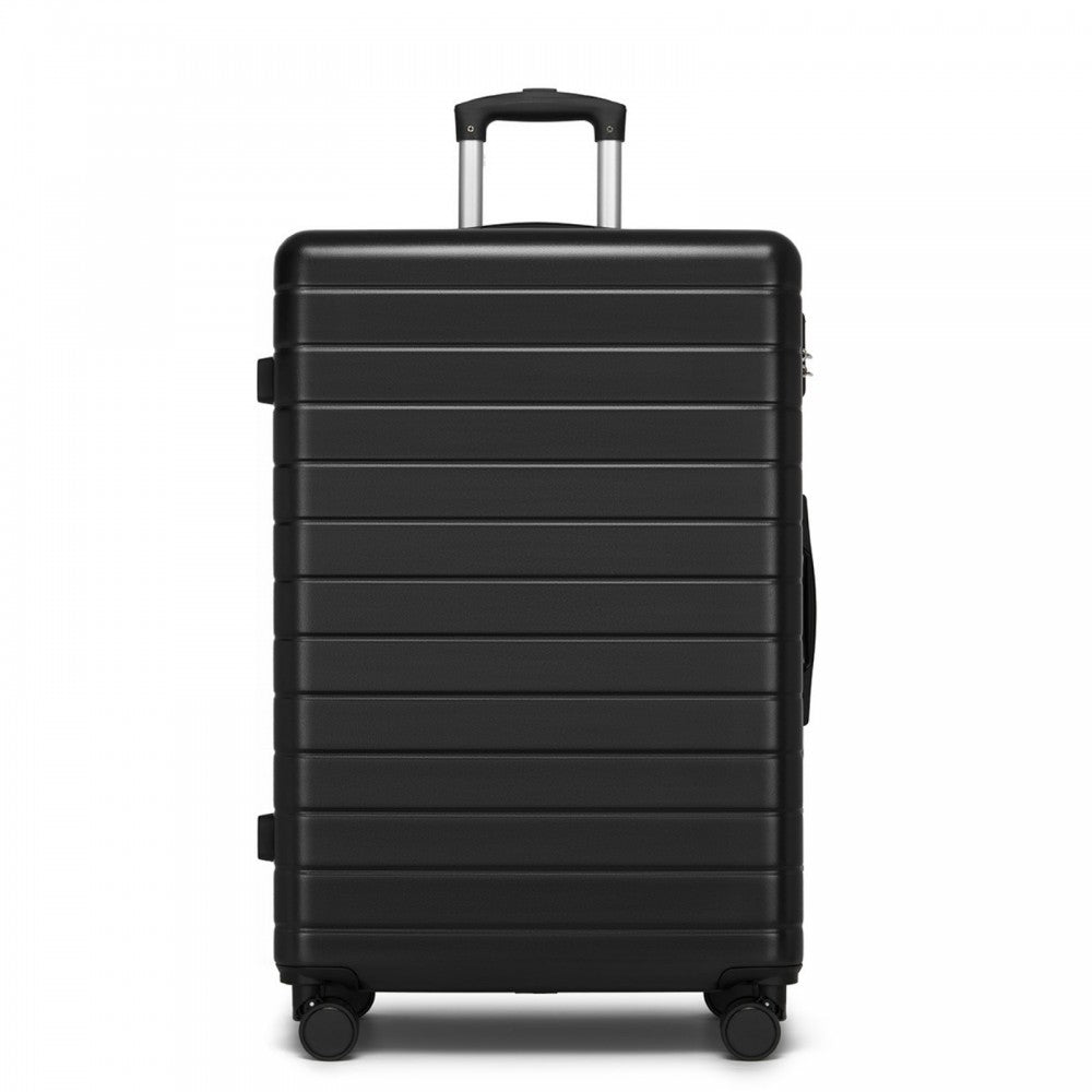 Large ABS Hard Shell Checked Luggage with 360 Silent Wheels – 28-Inch – Black