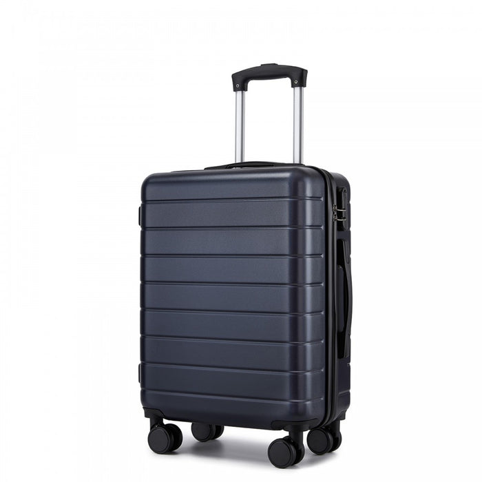 Lightweight ABS Hard Shell Carry-On Luggage with 360 Silent Wheels, Organised Interior – 20-Inch – Navy