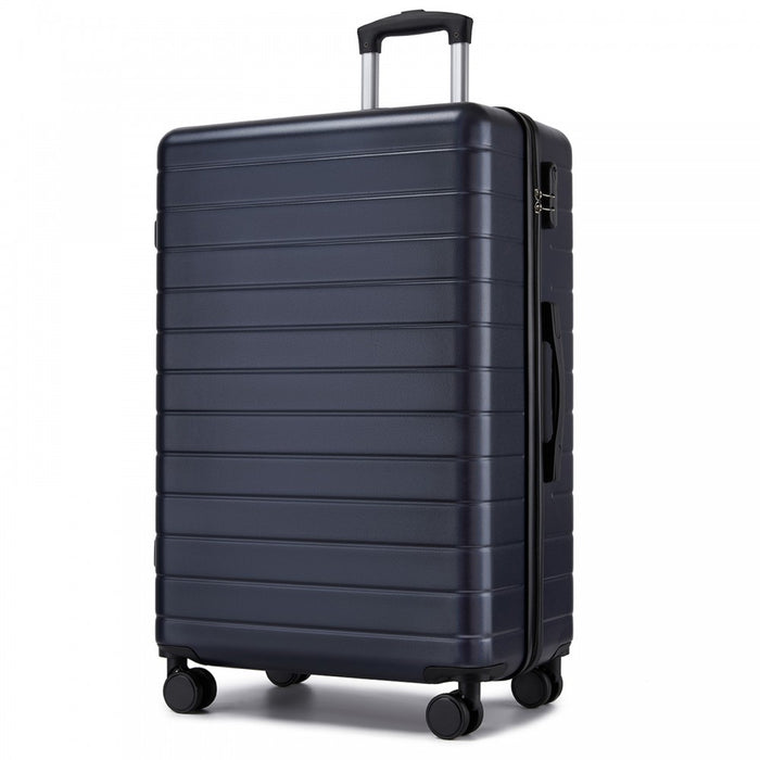 Large ABS Hard Shell Checked Luggage with 360 Silent Wheels – 28-Inch – Navy