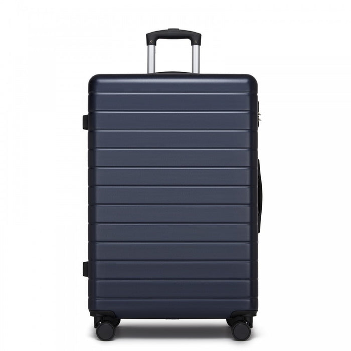 Large ABS Hard Shell Checked Luggage with 360 Silent Wheels – 28-Inch – Navy