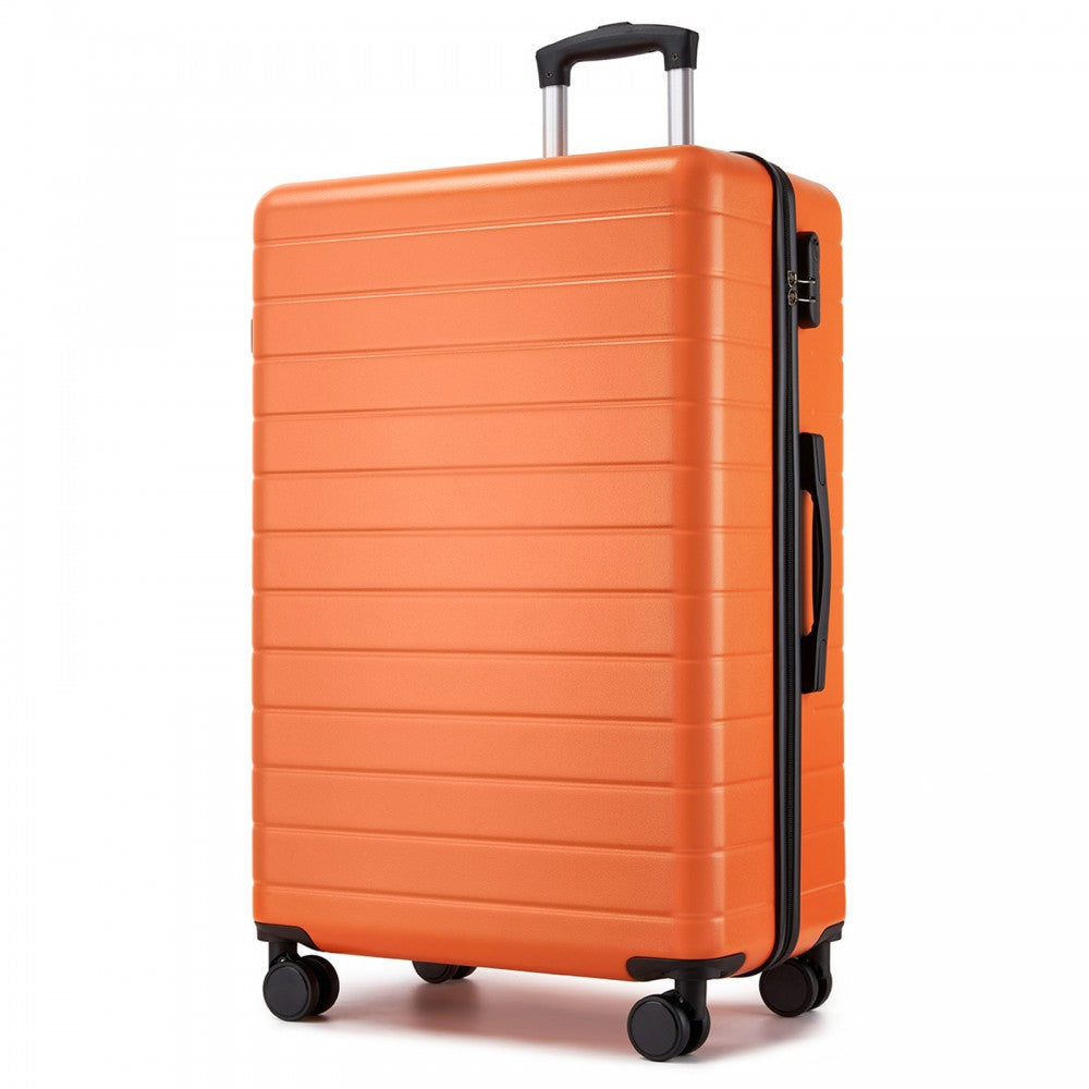 Large ABS Hard Shell Checked Luggage with 360 Silent Wheels – 28-Inch – Orange