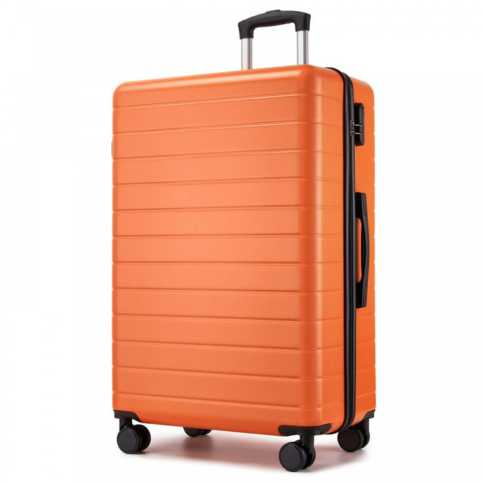 Large ABS Hard Shell Checked Luggage with 360 Silent Wheels – 28-Inch – Orange