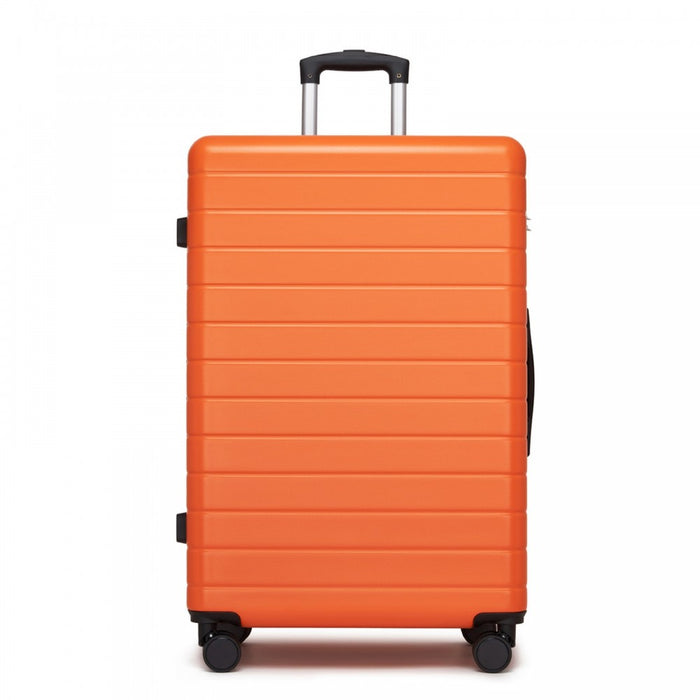 Large ABS Hard Shell Checked Luggage with 360 Silent Wheels – 28-Inch – Orange