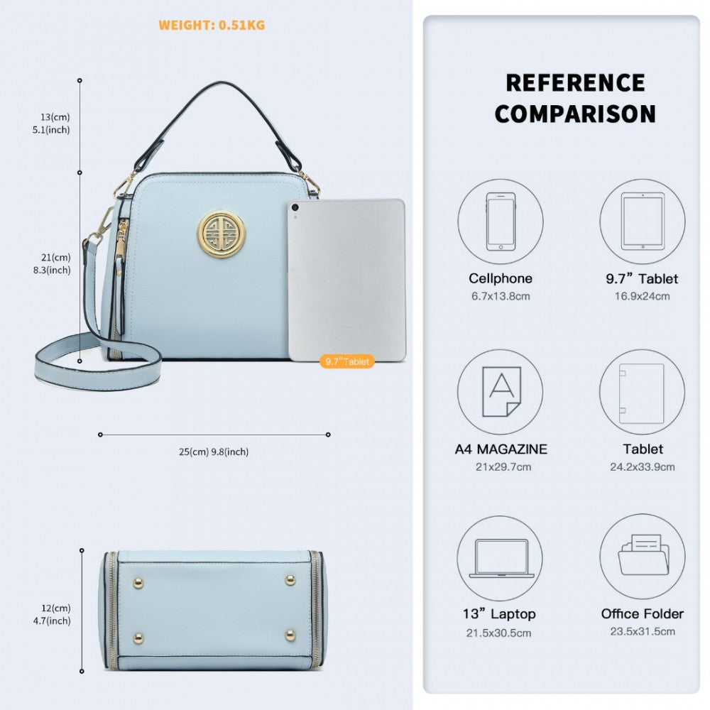 PU Leather Crossbody Bag – Blue