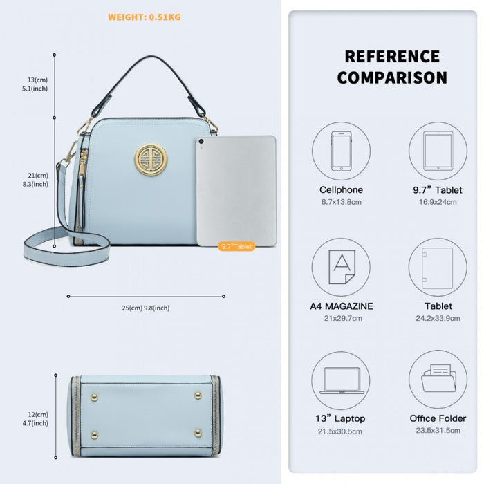 PU Leather Crossbody Bag – Blue