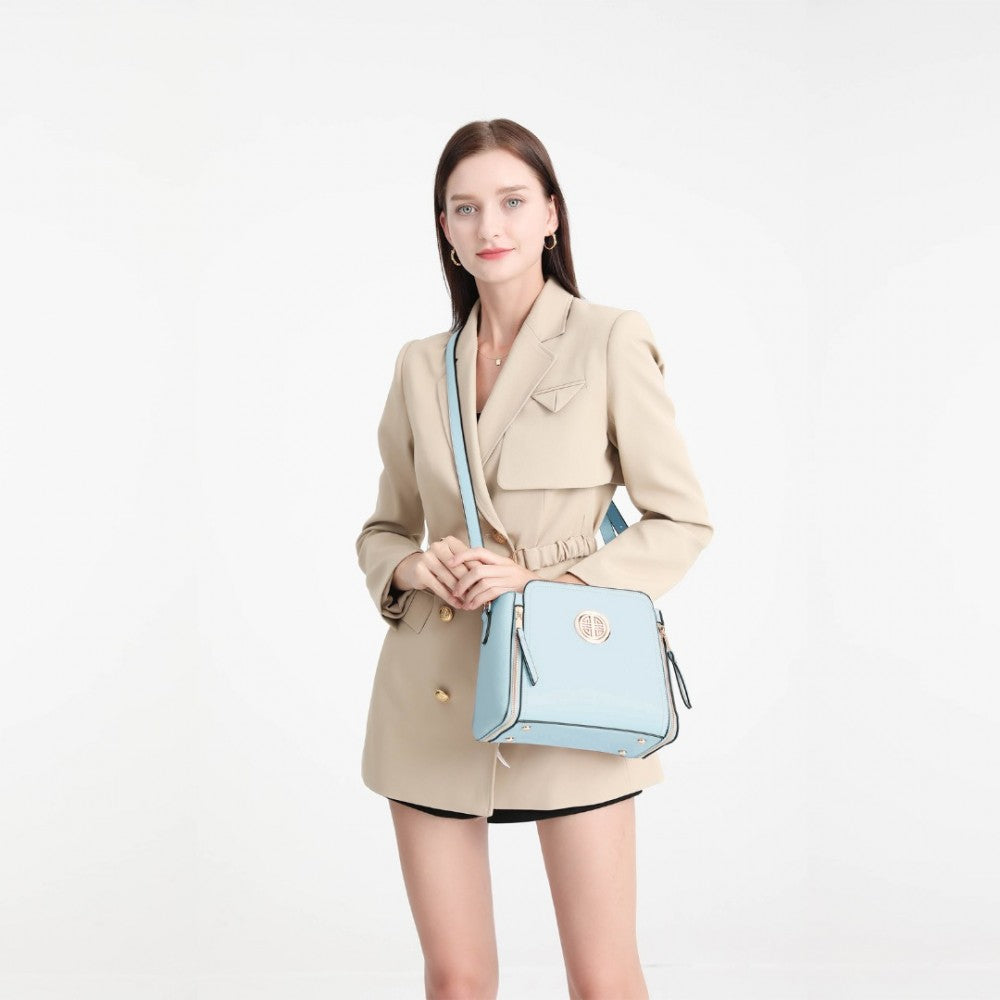 PU Leather Crossbody Bag – Blue