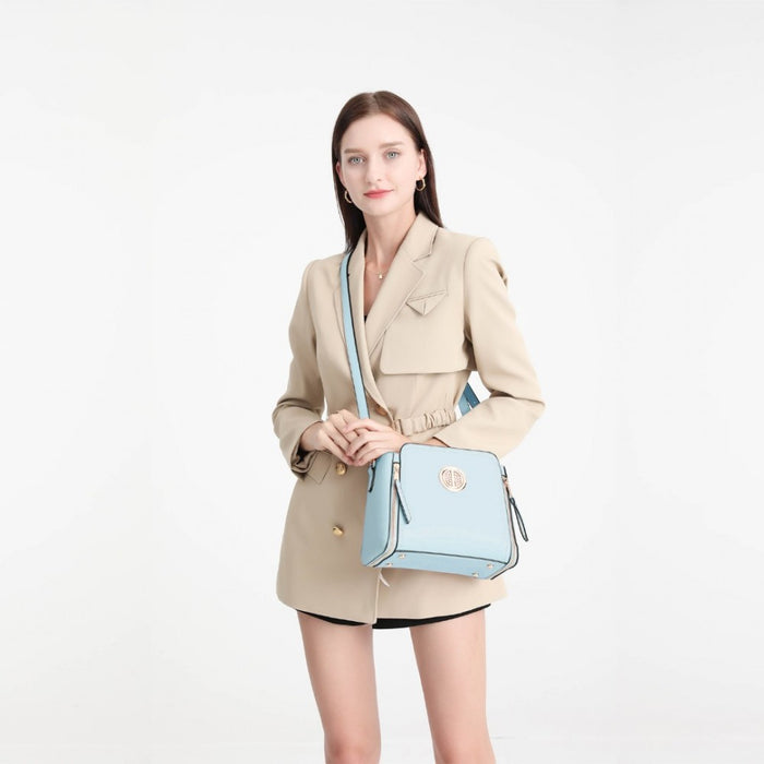 PU Leather Crossbody Bag – Blue