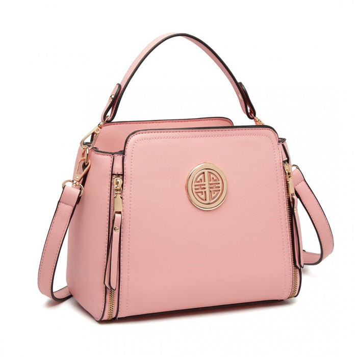 PU Leather Crossbody Bag – Pink