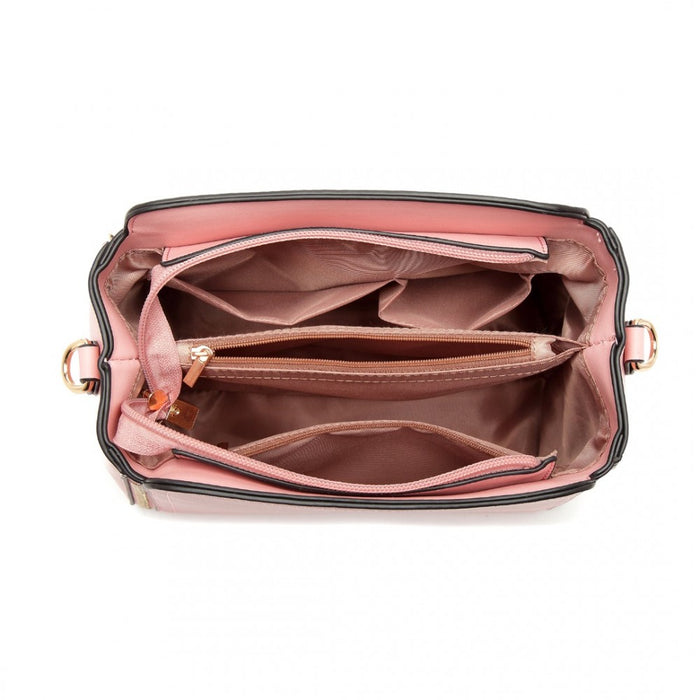 PU Leather Crossbody Bag – Pink