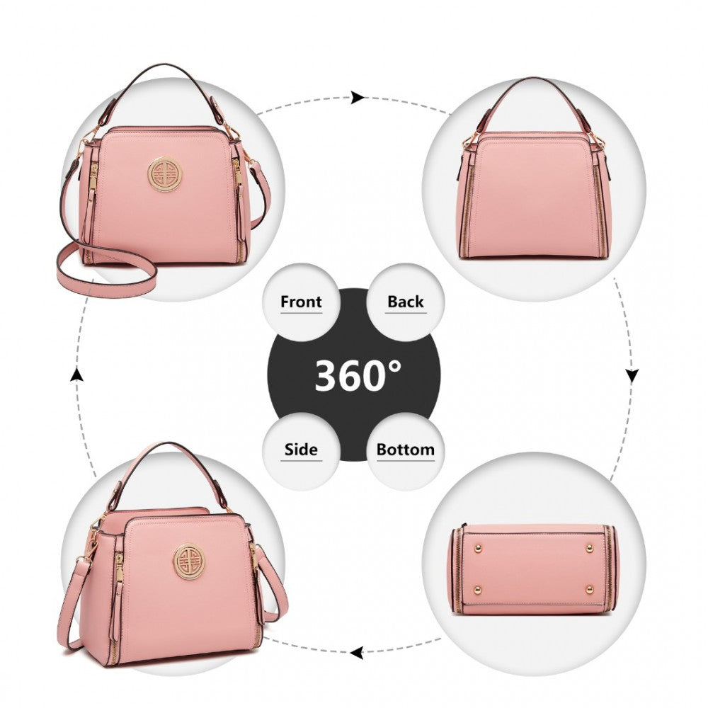 PU Leather Crossbody Bag – Pink