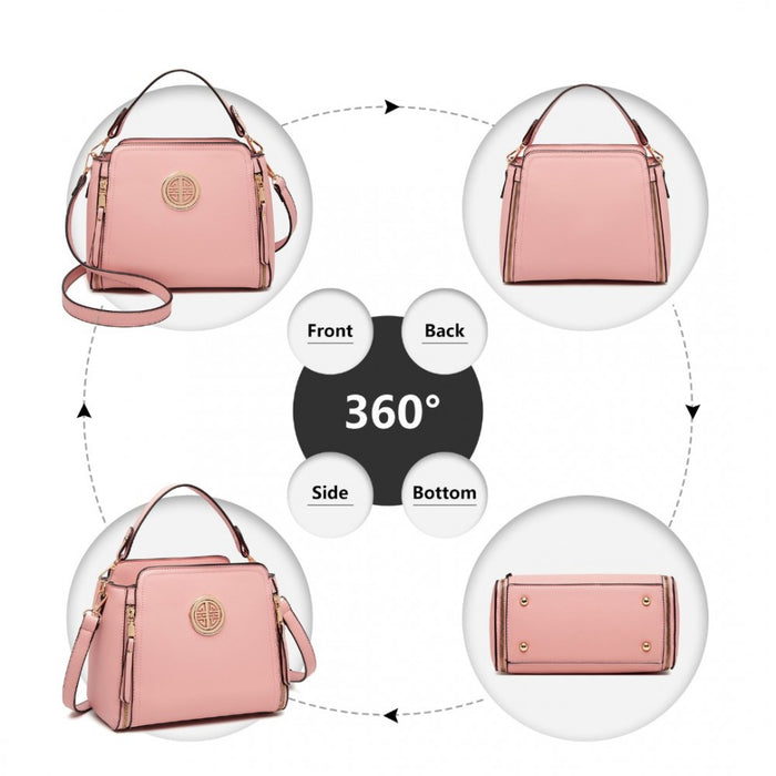 PU Leather Crossbody Bag – Pink