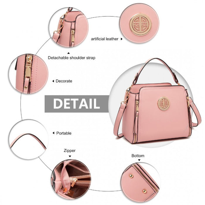 PU Leather Crossbody Bag – Pink