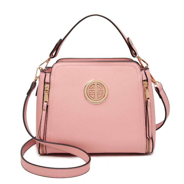 PU Leather Crossbody Bag – Pink