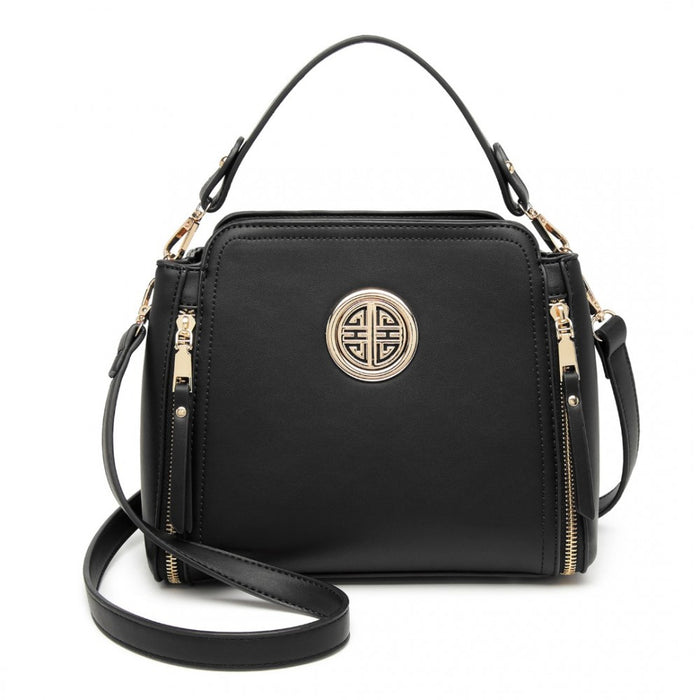 PU Leather Crossbody Bag – Black