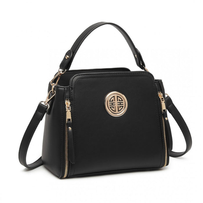 PU Leather Crossbody Bag – Black