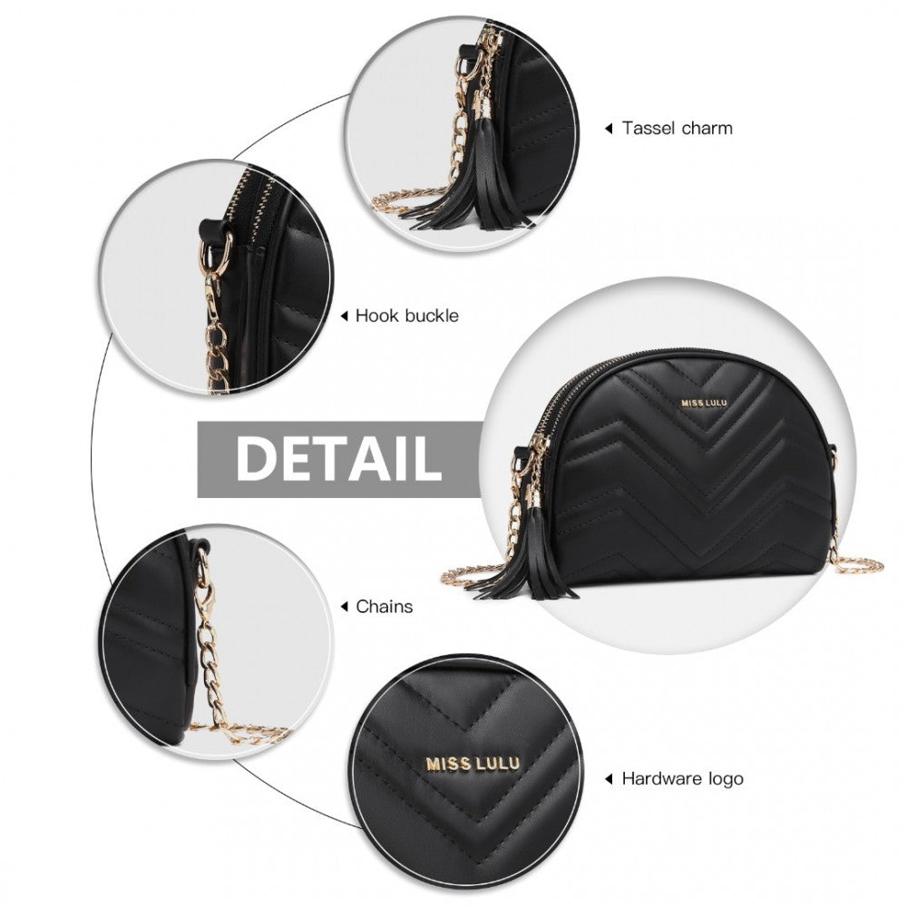 Tassel Crossbody Bag – Black