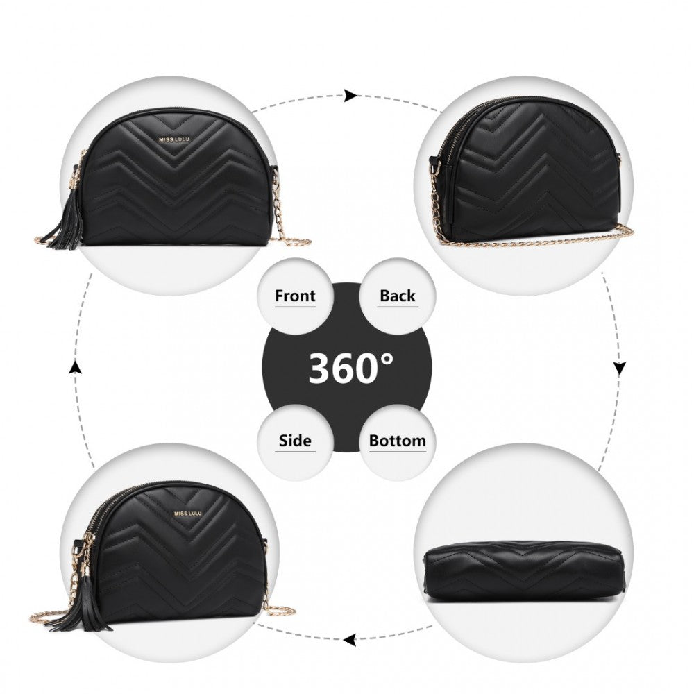 Tassel Crossbody Bag – Black