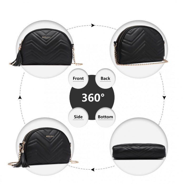Tassel Crossbody Bag – Black