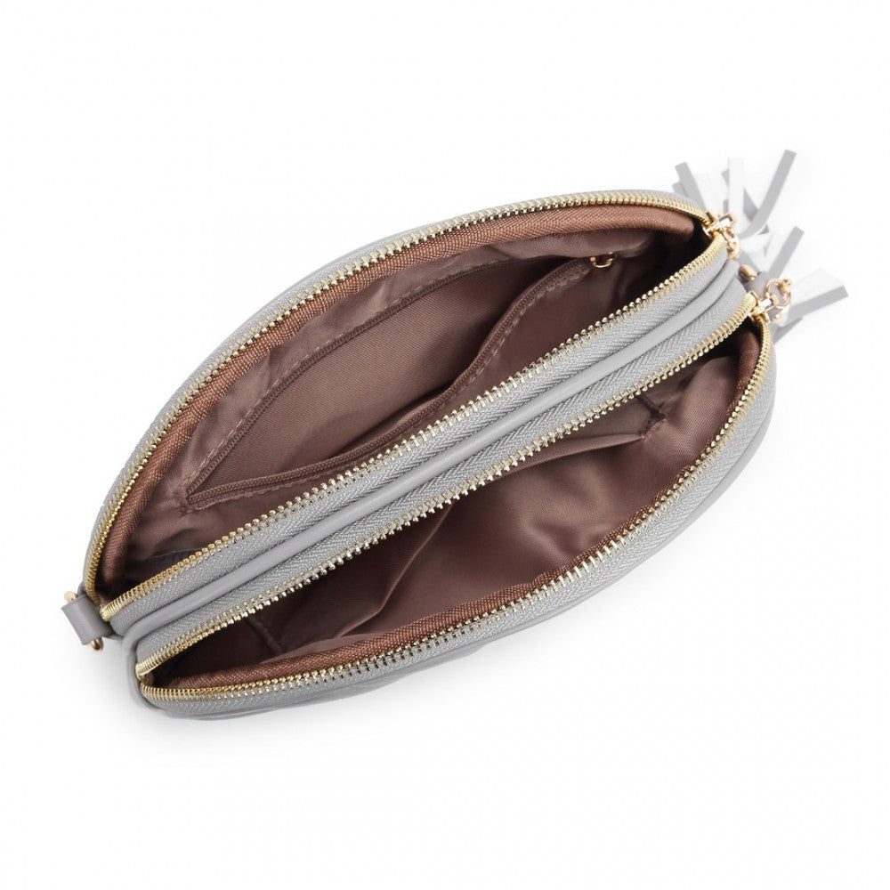 Tassel Crossbody Bag – Grey