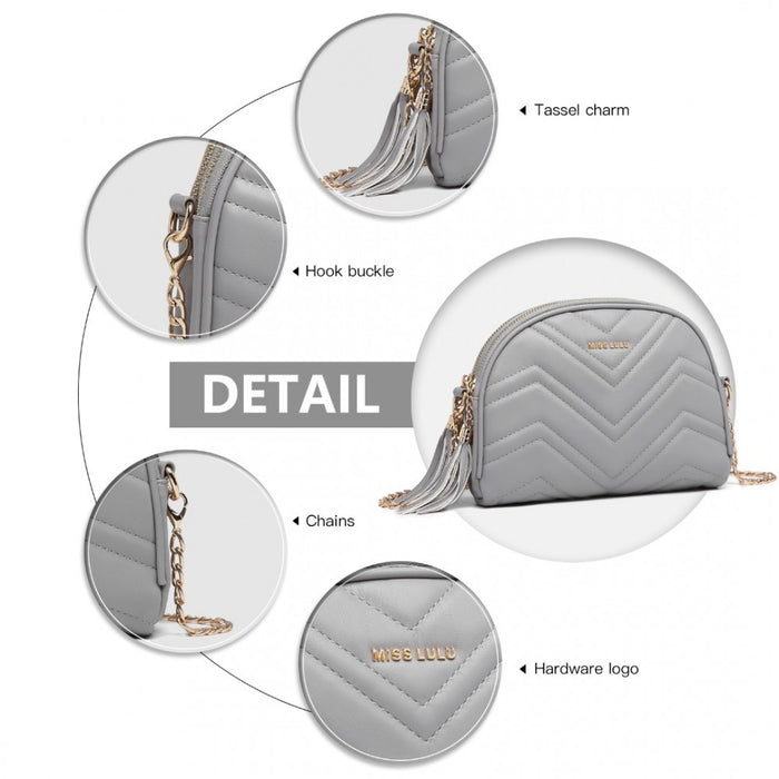Tassel Crossbody Bag – Grey