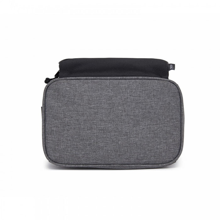 Insulated Lunch Bag-Water-Resistant 4-Layer Food Container, Leak-Proof with Adjustable Strap – Grey and Black