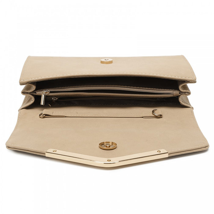 PU Leather Envelope Clutch Bag – Khaki