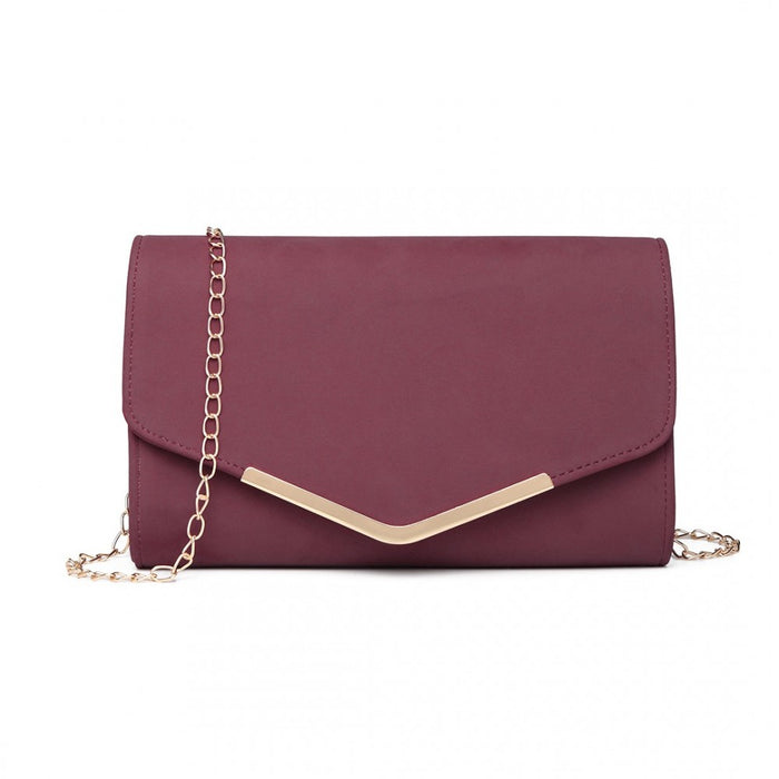 PU Leather Envelope Clutch Bag – Red