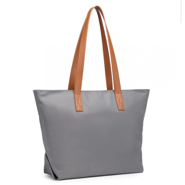 Casual Waterproof Shopping Tote Bag – Grey