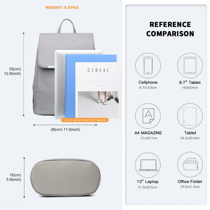 Lightweight and Daily Backpack – Grey