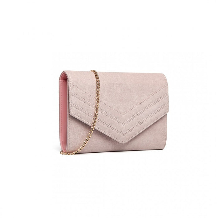 Chevron Envelope Clutch Bag – Pink