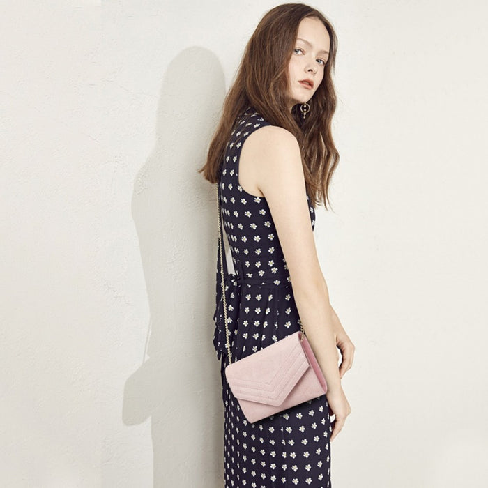 Chevron Envelope Clutch Bag – Pink