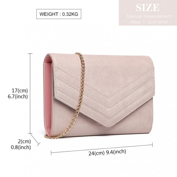 Chevron Envelope Clutch Bag – Pink