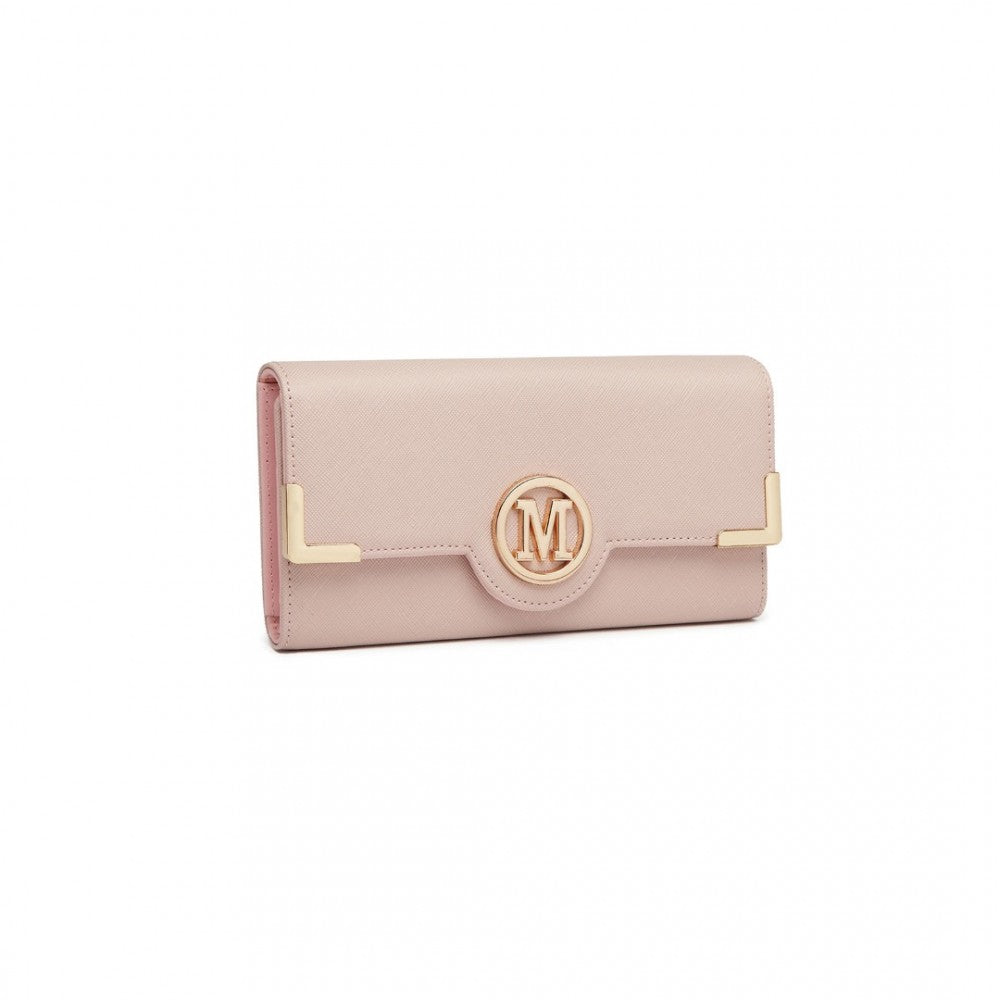 PU Leather Classic Long Purse – Pink