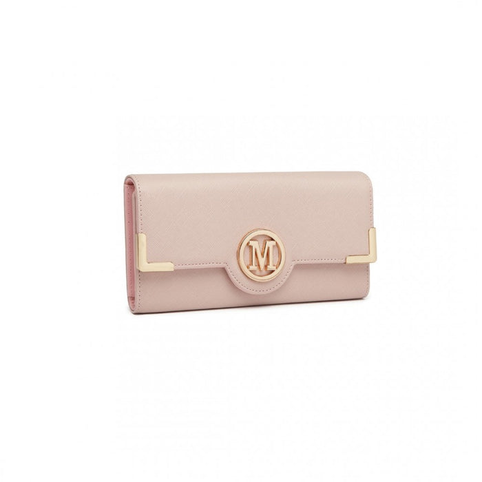 PU Leather Classic Long Purse – Pink