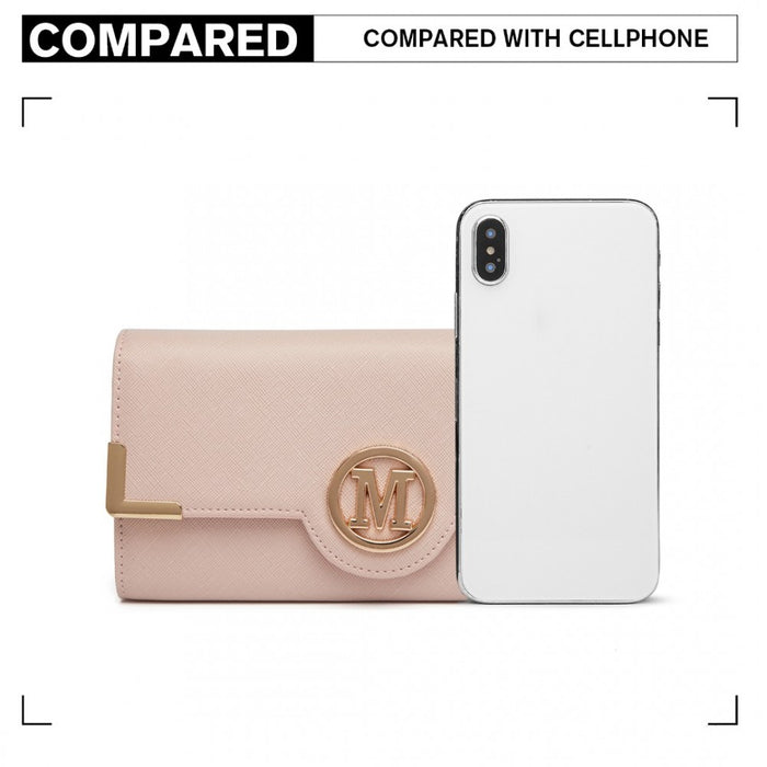 PU Leather Classic Long Purse – Pink