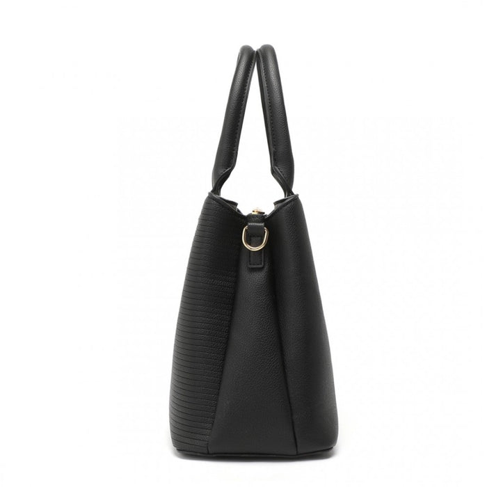 Modern Elegance PU Leather Lady's Tote – Black